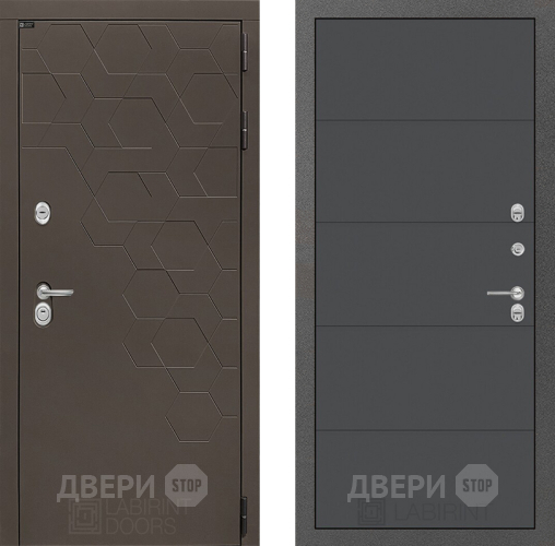Дверь Лабиринт (LABIRINT) Смоки 13 Графит софт в Дмитрове