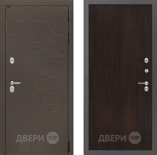 Входная металлическая Дверь Лабиринт (LABIRINT) Смоки 05 Венге в Дмитрове