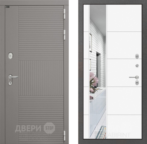 Дверь Лабиринт (LABIRINT) Формо Зеркало 19 Белый софт в Дмитрове