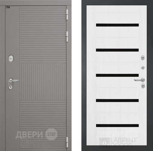 Входная металлическая Дверь Лабиринт (LABIRINT) Формо 01 Белое дерево в Дмитрове