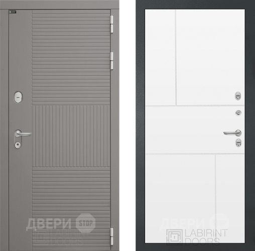 Входная металлическая Дверь Лабиринт (LABIRINT) Формо 21 Белый софт в Дмитрове