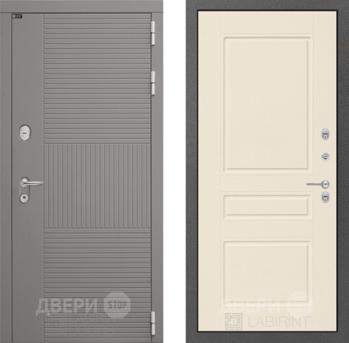 Входная металлическая Дверь Лабиринт (LABIRINT) Формо 03 Крем софт в Дмитрове