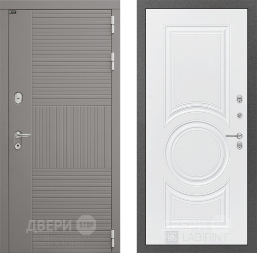 Входная металлическая Дверь Лабиринт (LABIRINT) Формо 23 Белый софт в Дмитрове