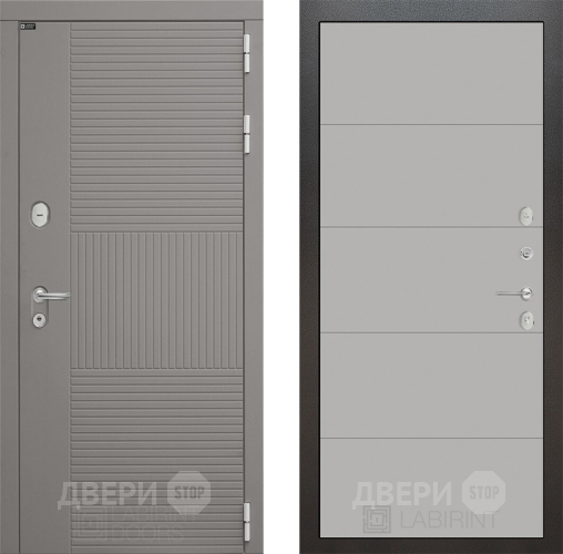 Входная металлическая Дверь Лабиринт (LABIRINT) Формо 13 Грей софт в Дмитрове