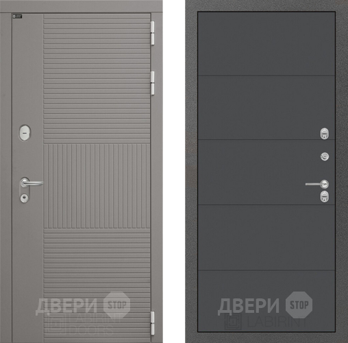 Дверь Лабиринт (LABIRINT) Формо 13 Графит софт в Дмитрове