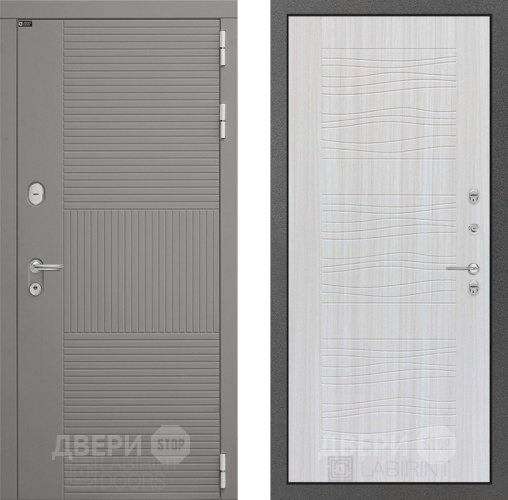 Входная металлическая Дверь Лабиринт (LABIRINT) Формо 06 Сандал белый в Дмитрове