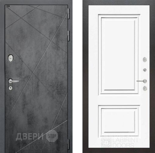 Дверь Лабиринт (LABIRINT) Лофт 26 Белый (RAL-9003) в Дмитрове
