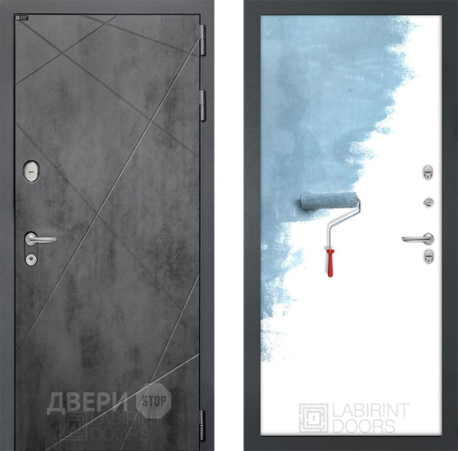 Входная металлическая Дверь Лабиринт (LABIRINT) Лофт 28 Под покраску в Дмитрове