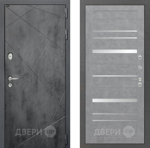 Входная металлическая Дверь Лабиринт (LABIRINT) Лофт 20 Бетон светлый в Дмитрове