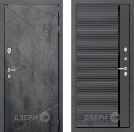 Дверь Лабиринт (LABIRINT) Лофт 22 Графит софт в Дмитрове