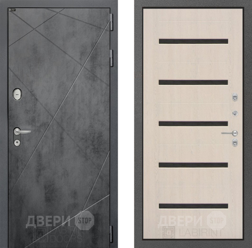 Дверь Лабиринт (LABIRINT) Лофт 01 Беленый дуб в Дмитрове