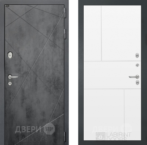 Дверь Лабиринт (LABIRINT) Лофт 21 Белый софт в Дмитрове