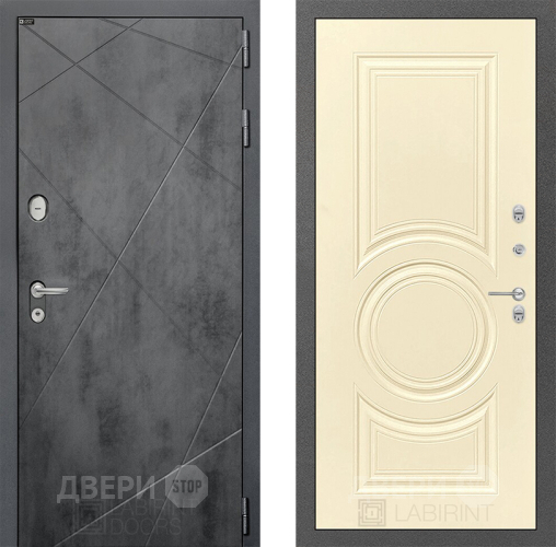 Входная металлическая Дверь Лабиринт (LABIRINT) Лофт 23 Шампань в Дмитрове