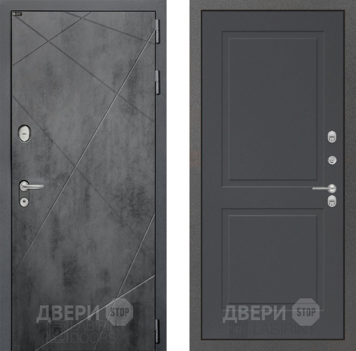Дверь Лабиринт (LABIRINT) Лофт 11 Графит софт в Дмитрове
