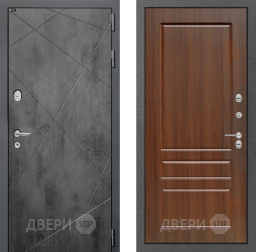 Входная металлическая Дверь Лабиринт (LABIRINT) Лофт 03 Орех бренди в Дмитрове
