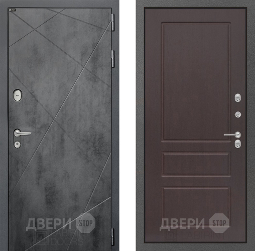 Входная металлическая Дверь Лабиринт (LABIRINT) Лофт 03 Орех премиум в Дмитрове
