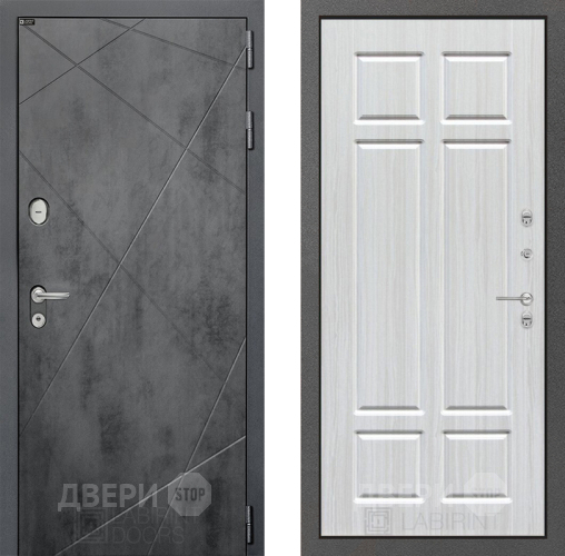 Входная металлическая Дверь Лабиринт (LABIRINT) Лофт 08 Кристалл вуд в Дмитрове