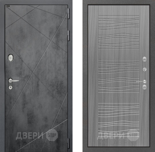 Входная металлическая Дверь Лабиринт (LABIRINT) Лофт 06 Сандал грей в Дмитрове