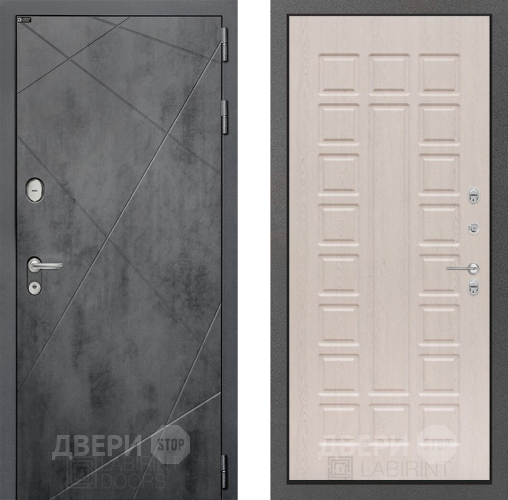 Входная металлическая Дверь Лабиринт (LABIRINT) Лофт 04 Беленый дуб в Дмитрове
