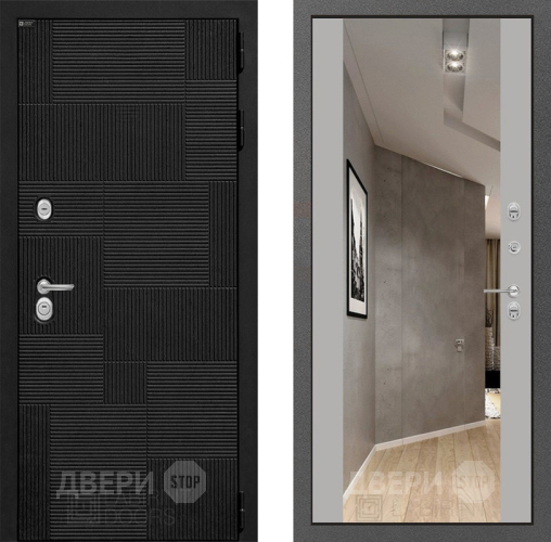 Входная металлическая Дверь Лабиринт (LABIRINT) Pazl Зеркало Максимум Грей софт в Дмитрове