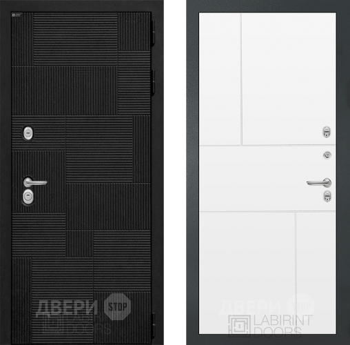 Входная металлическая Дверь Лабиринт (LABIRINT) Pazl 21 Белый софт в Дмитрове