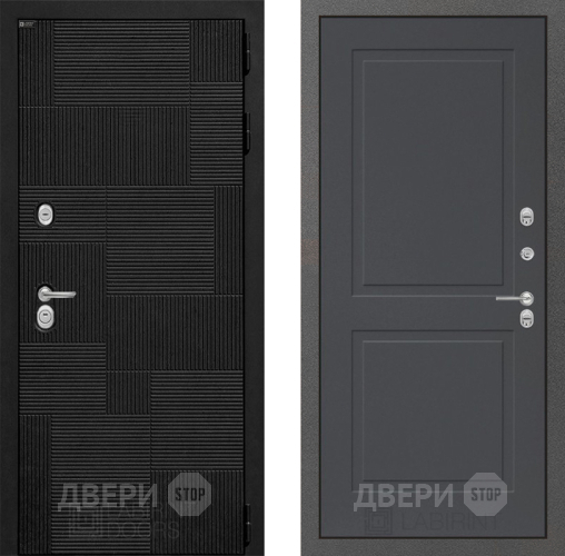 Входная металлическая Дверь Лабиринт (LABIRINT) Pazl 11 Графит софт в Дмитрове