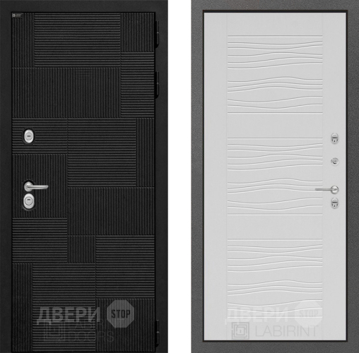 Входная металлическая Дверь Лабиринт (LABIRINT) Pazl 06 Белое дерево в Дмитрове