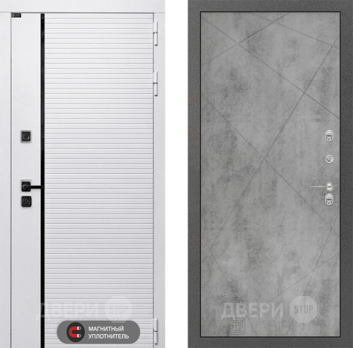Входная металлическая Дверь Лабиринт (LABIRINT) Royal 24 Бетон светлый в Дмитрове