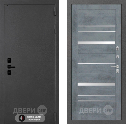 Входная металлическая Дверь Лабиринт (LABIRINT) Acustic 20 Бетон темный в Дмитрове