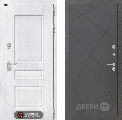 Входная металлическая Дверь Лабиринт (LABIRINT) Versal 24 Графит софт в Дмитрове