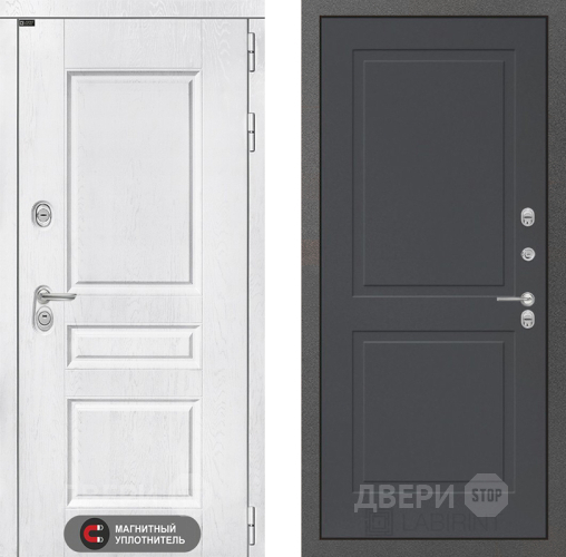 Входная металлическая Дверь Лабиринт (LABIRINT) Versal 11 Графит софт в Дмитрове