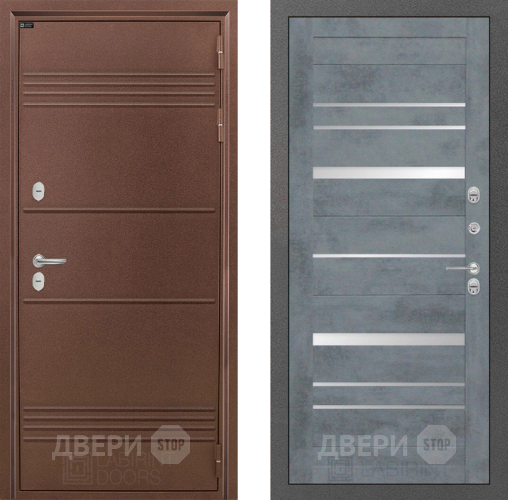 Входная металлическая Дверь Лабиринт (LABIRINT) Термо Лайт 20 Бетон темный в Дмитрове