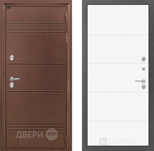 Дверь Лабиринт (LABIRINT) Термо Лайт 13 Белый софт в Дмитрове