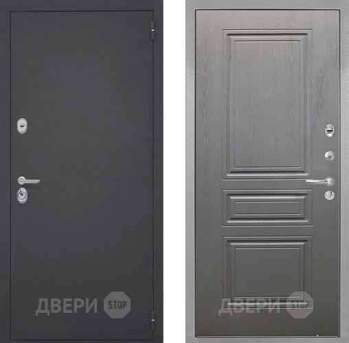Входная металлическая Дверь Интекрон (INTECRON) Гектор ФЛ-243 Графит вуд дуб в Дмитрове