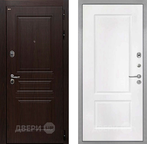 Дверь Интекрон (INTECRON) Брайтон Тиковое Дерево КВ-2 Белый матовый в Дмитрове