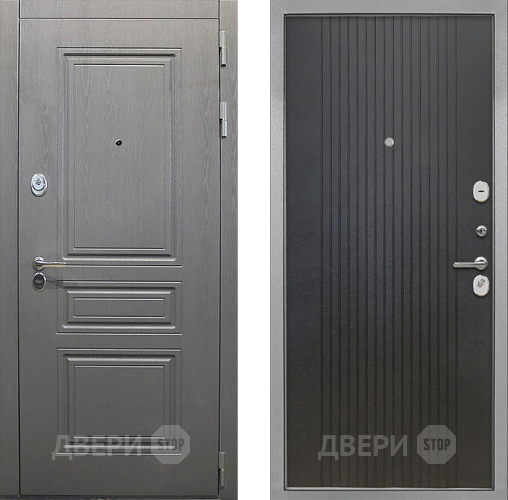 Входная металлическая Дверь Интекрон (INTECRON) Брайтон Графит ФЛ-295 Лофт черный в Дмитрове