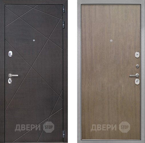 Входная металлическая Дверь Интекрон (INTECRON) Сенатор Лучи Гладкая шпон Венге коричневый в Дмитрове