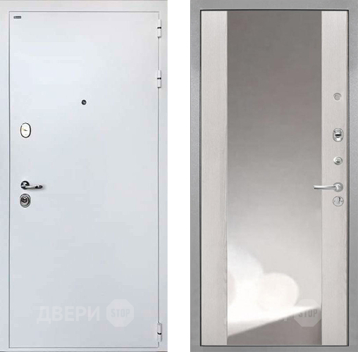 Входная металлическая Дверь Интекрон (INTECRON) Колизей White ФЛЗ-516 Зеркало Сосна белая в Дмитрове