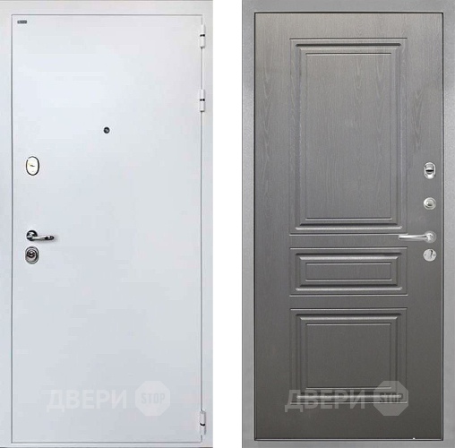 Входная металлическая Дверь Интекрон (INTECRON) Колизей White ФЛ-243 Графит вуд дуб в Дмитрове
