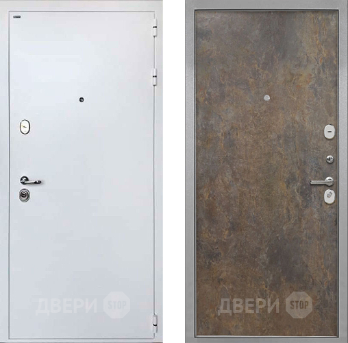 Входная металлическая Дверь Интекрон (INTECRON) Колизей White Гладкая Гранж в Дмитрове