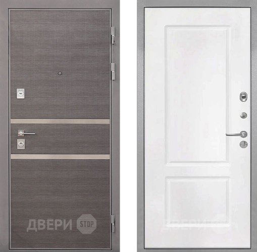 Входная металлическая Дверь Интекрон (INTECRON) Неаполь КВ-2 Белый матовый в Дмитрове
