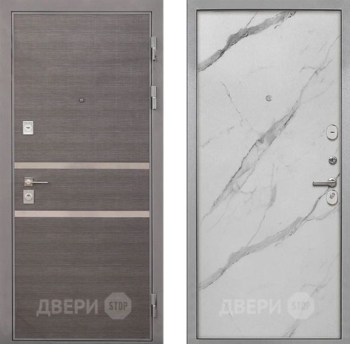Дверь Интекрон (INTECRON) Неаполь Гладкая Мрамор натуральный арктик в Дмитрове
