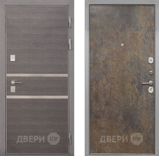 Входная металлическая Дверь Интекрон (INTECRON) Неаполь Гладкая Гранж в Дмитрове