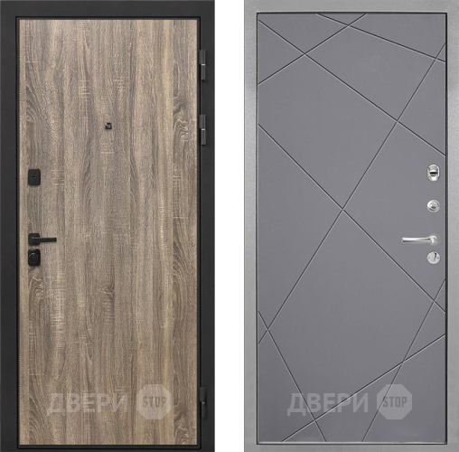 Входная металлическая Дверь Интекрон (INTECRON) Профит Black Дуб Турин Лучи-М Графит софт в Дмитрове