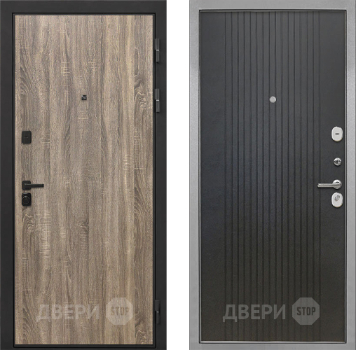 Входная металлическая Дверь Интекрон (INTECRON) Профит Black Дуб Турин ФЛ-295 Лофт черный в Дмитрове