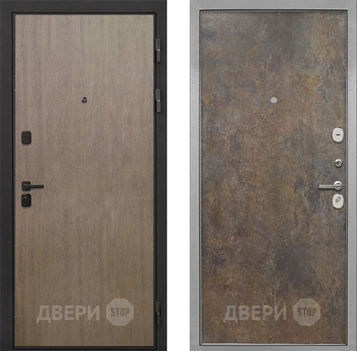 Входная металлическая Дверь Интекрон (INTECRON) Профит Black Венге Коричневый Гладкая Гранж в Дмитрове