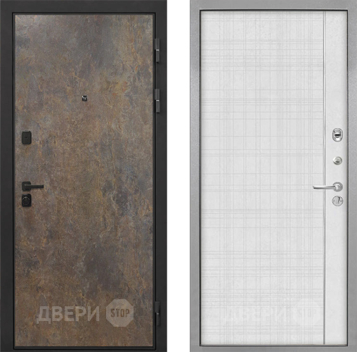 Дверь Интекрон (INTECRON) Профит Black Гранж В-07 с молдингом Лофт белый в Дмитрове