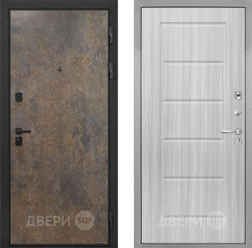 Входная металлическая Дверь Интекрон (INTECRON) Профит Black Гранж ФЛ-39 Сандал белый в Дмитрове