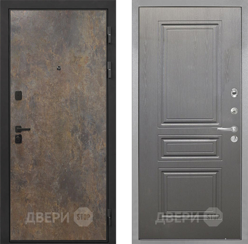 Входная металлическая Дверь Интекрон (INTECRON) Профит Black Гранж ФЛ-243 Графит вуд дуб в Дмитрове