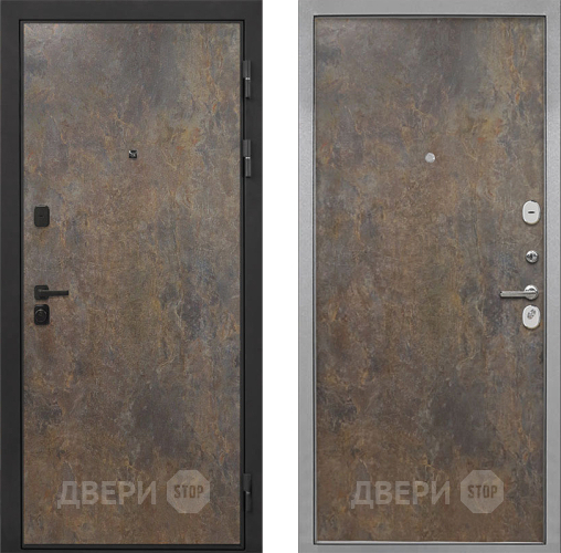 Входная металлическая Дверь Интекрон (INTECRON) Профит Black Гранж Гладкая Гранж в Дмитрове
